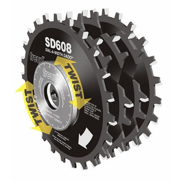 SD608 Circular Saw Dial Dado Blade Set 8" x 5/8" Bore